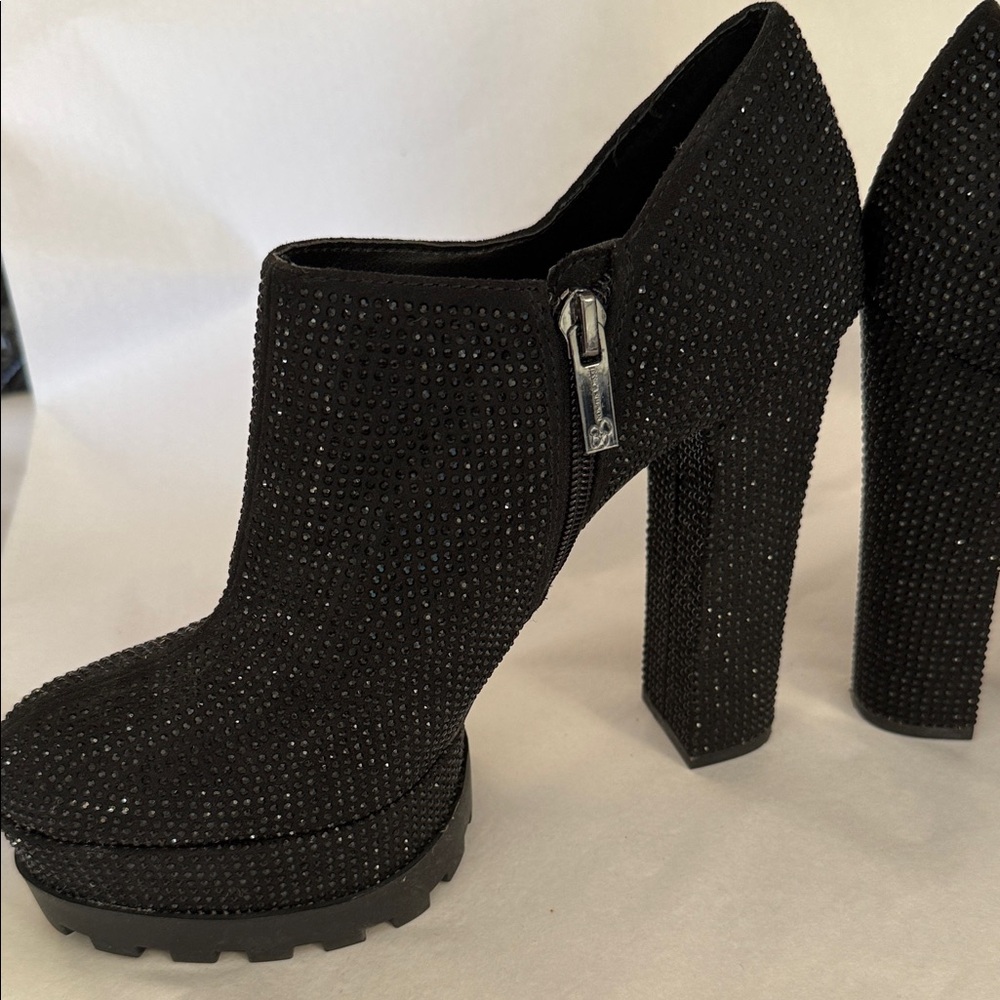 Jessica Simpson Black Glitter Heels - Picture 3 of 8